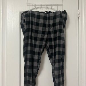 Black and Gray Checkered Pants